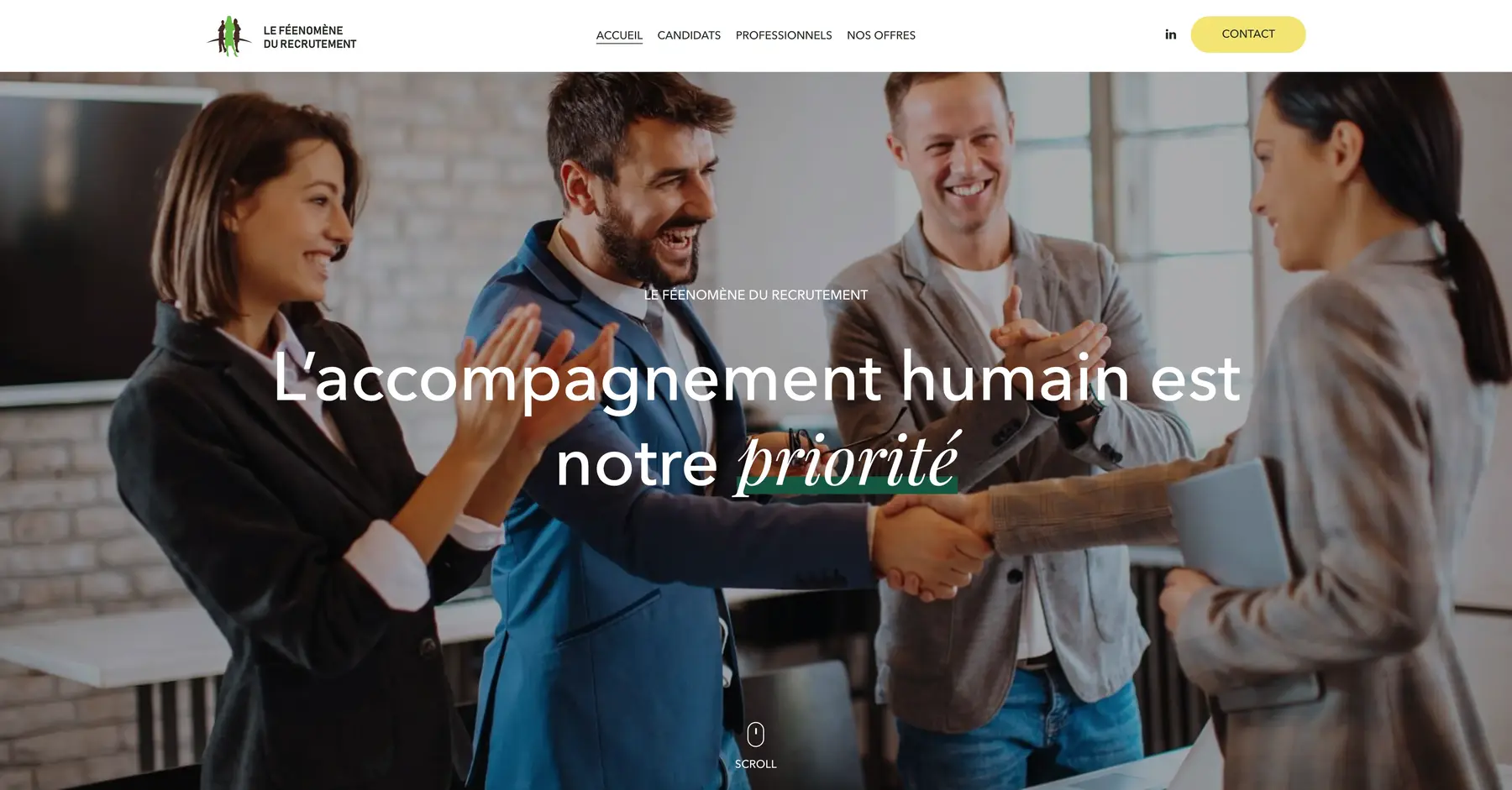 Présentation d'un site réalisé pour un client